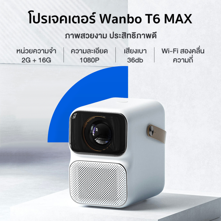 new-wanbo-t6-max-projector-โปรเจคเตอร์-เครื่องฉายโปรเจคเตอ-มินิโปรเจคเตอร์-โปรเจคเตอร์ขนาดเล็ก-โปรเจคเตอร์แบบพกพา