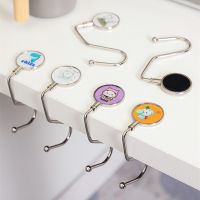 Portable Bag Hook Hanger Handbag Holder Stainless Steel Rack Desktop School Bag Organizer Foldable Bag Umbrella Hook Table Rack