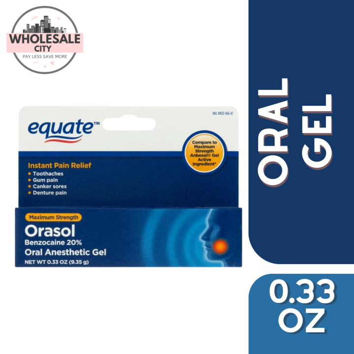Orasol Gel Maximum Strength 0.33 oz Oral MultiPain Relief vs Anbesol
