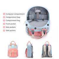 TINYAT T9001 Candy, abric Backpack, Waterproof, Feminina, Laptop Backpack, 15, Pink, Patchwork, School Bags, Bags For Teenage Girls