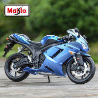 Maisto 1:12คาวาซากินินจา ZX-6R สีฟ้า Die Cast ยานพาหนะของสะสมงานอดิเรกรถจักรยานยนต์ของเล่นรุ่น