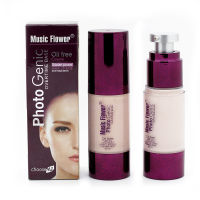 รองพื้น Music Flower Photogenic Overtime Foundation Oil Free รองพื้นเทพ ครีมรองพื้น รองพื้นกันน้ำ เนื้อแน่น สีสวย ติดทน