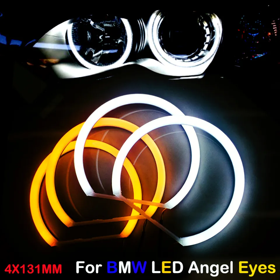 BMW E46 3 Series Angel Eyes Cotton Rings White