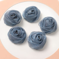 【cw】5Pcs Yarn Satin Artificial Rose Flowers Fake Flowers DIY Bridal Hairpin Clothing Crafts Accessories Home Wedding DecorationsTH