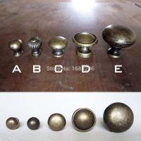 Antique Brass Bronze Single Hole Round globular Jewelry Chest Box Cabinet Cupboard Dresser Drawer Door Window Handle Pull Knob Door Hardware