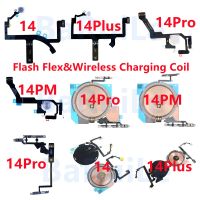 ปุ่มปรับระดับเสียงดั้งเดิม 1 ชิ้นปิดเสียง NFC Wireless Charging Flash Light Power Flex Cable สําหรับ iPhone 14 Pro Max 14 Plus Parts