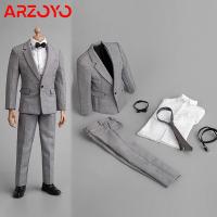 ZYTOYS ZY5038 1/6ชุดสูทสีเทาสำหรับผู้ชาย,เสื้อผ้าผู้ชายพอดีกับตุ๊กตาขยับแขนขาได้ขนาด12นิ้วสำหรับคอลเลกชัน Hoy