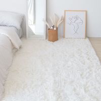 【SALES】 White Fluffy Carpet Plush Carpets Living Room Decoration Thicken Bedroom Bedside Mats Non-slip Childrens Room Soft Large Rugs