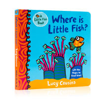 Where is little fish? English original picture book English Enlightenment flip through paperboard Book English Enlightenment picture book parent-child reading mouse Bobo with author Lucy cousins