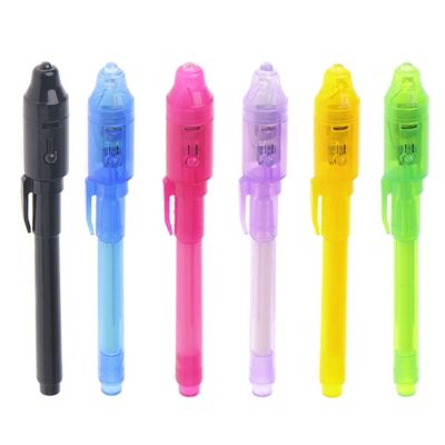 6 ชิ้น/เซ็ตปากกาหมึกที่มองไม่เห็นสร้างขึ้นในแสง UV เพื่อความปลอดภัยในการใช้ปากกา-Yrrey