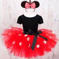 ZZOOI Toddler Girls Mini Mouse Red Dresses 2-6Y Birthday Evening Party Cosplay Princess Vestido for Kids Christmas Fairy Tutu Costumes