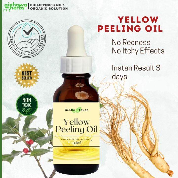 GENTLE TOUCH 100 Organic Vitamin C Yellow Peeling Oil 15ml Dark Skin