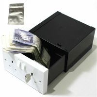 Imitation Double UK Plug Socket Wall Security Secret Hidden Stash Box Covert Diversion Safe