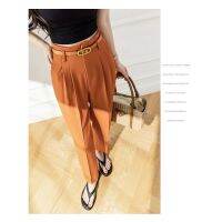 2022 New Style Harem Suit Pants Ladies Nine-Point Summer Thin High-End Sense Work High Waist Slimmer Look Casual