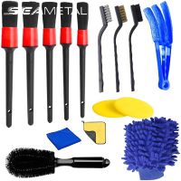 hot【DT】 15PCS Car Detailing Set Cleaning Brushes Sponges for Air Vents Rim Dirt Dust Tools