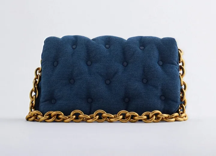 ZARA Quilted Denim Shoulder Bag Lazada PH