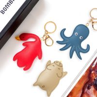 Braised food variety insect club creative key han edition gift bag to hang girl PU leather key ring spot