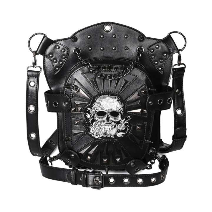 guangzhou-bag-womens-foreign-trade-wholesale-european-and-american-punk-motorcycle-bag-skull-shoulder-womens-cross-body-bag-pu-outdoor-pocket