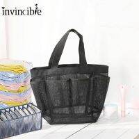 Portable Simple Net Yarn Storage Bag/ Household Transparent Quick Dry Shower Tote/ Foldable Waterproof Beach Handbag