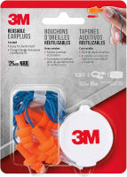 3M Safety 3M Corded Reusable Earplugs, 3-Pair with Case (90716-80025T) 3 Pairs, Corded