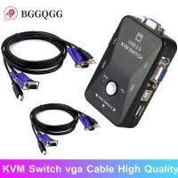 BGGQGG KVM Switch vga Cable USB 2.0 vga splitter Box for USB Key keyboard mouse monitor adapter usb Printer switch High Quality