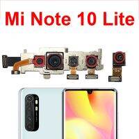 กล้องด้านหน้าด้านหลัง Moduel สําหรับ Xiaomi Mi Note 10 Lite M2002F4LG M1910F4G กล้องหันหน้าไปทางกล้องขนาดเล็กกล้องหลักชิ้นส่วนสายเคเบิลแบบยืดหยุ่น