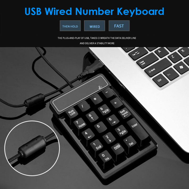 professional-ultra-แป้นพิมพ์แบบมีสายบางเฉียบแบบพกพา-usb-สายแป้นพิมพ์ตัวเลข19ปุ่มกด-numpad