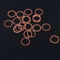 20Pcs 10x14x1 mm Copper Sealing Washer Solid Gasket Sump Plug Oil For Boat Crush Washer Flat Seal Ring Tool Accessories