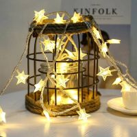 LED Star Light String Full Of Star Lights String Girl Heart Room Birthday Holiday Christmas Pentagram Decoration Flashing Lights