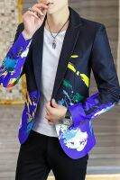 ZZOOI Men Blazer Fashion Jacquard Floral Slim Fit Casual Suit Jacket Veste Homme Costume Gentlemen Luxurious Dress Blazers 2XL 3XL