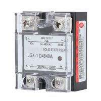 1ชิ้นเฟสเดียวโซลิดสเตทรีเลย์ DC ควบคุมไฟฟ้ากระแสตรง3-32VDC 25DA SSR-10DA 40DA 50DA 80DA 100DA 120DA พร้อมพลาสติกคลุม