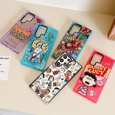 Samsung Case Casetify การ์ตูน Snoopy เหมาะสำหรับ Samsung S20+/S21plus/S22 Ultra โปร่งใสโทรศัพท์มือถือ soft case