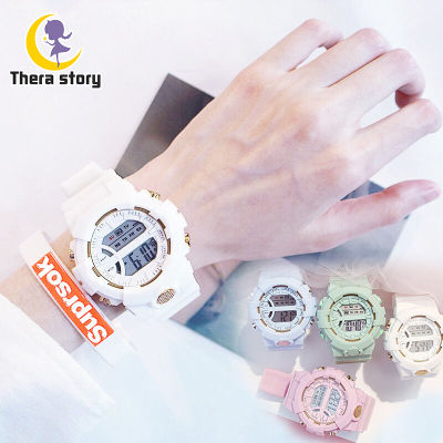 TH Childrens ins style watch Korean macarone color matching student watch Unicorn Harajuku electronic watch