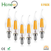 R LED Filament Candle Light Bulb E14 220V E12 4W 6W C35T Warm White Vintage Salt Lava Lamp Chandelier Replacing Bulb