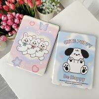 สำหรับ iPad เคสรูปการ์ตูนน่ารักเข้ากันได้กับ Ipad 2022 10.2นิ้ว10.9 11 Pro Mini พร้อมช่องใส่ดินสอด้านหลังโปร่งใส HD ที่ใส่ป้องกันที่วางแบบหมุนได้360องศา