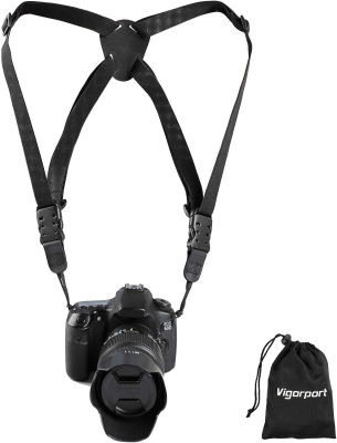 Vigorport Camera Harness Strap,Cross Shoulder Quick Release Straps for Binoculars, Rangefinders,Harness Strap Compatible with Canon, Nikon, Sony and DSLR SLR Cameras-Black