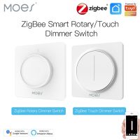 Zigbee Smart Rotary ใหม่/ไฟระบบสัมผัส Sakelar Peredup ชีวิตอัจฉริยะ /Tuya แอปรีโมทคอนโทรลทำงานร่วมกับ Alexa Google เสียงผู้ช่วย EU