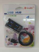 HUB USB 4 Prontตัวเพิ่มช่อง USB 2.0 แยกได้ 4 ช่อง สามารถใช้ต่อกับคอม สายยาว 1.2 เซ็นติเมตร  สัญญานดี