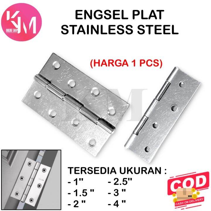 Engsel Plat Stainless Steel Engsel Plat Pintu Kandang Jendela Engsel Kupu Kupu Stainless