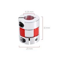 Shaft Coupler อะลูมิเนียม Plum Shaft Coupling สำหรับ Servo Motor Encoder Stepper Motor Screw Driving