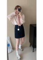 Hot sale 2023 High quality new style Asi studios Korean version retro high waist all-match spring and summer new denim skirt short skirt