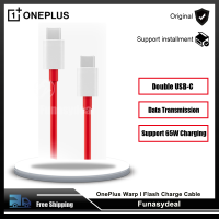 OnePlus Flash แท้สายชาร์จสายข้อมูล USB-C คู่ใช้ได้กับ8T/9pro Type-C เป็น Type-C ไปยัง Type-C สายชาร์จ1เมตร