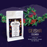 เมล็ดกาแฟคั่ว Colombia  Geisha ขนาด 100 กรัม