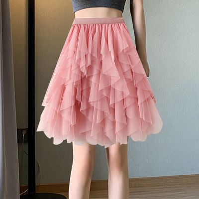【CC】◇♀  2023 Tulle Skirt Short Tutu Mid Skirts Adult Ballet Dancewear Costume Gown