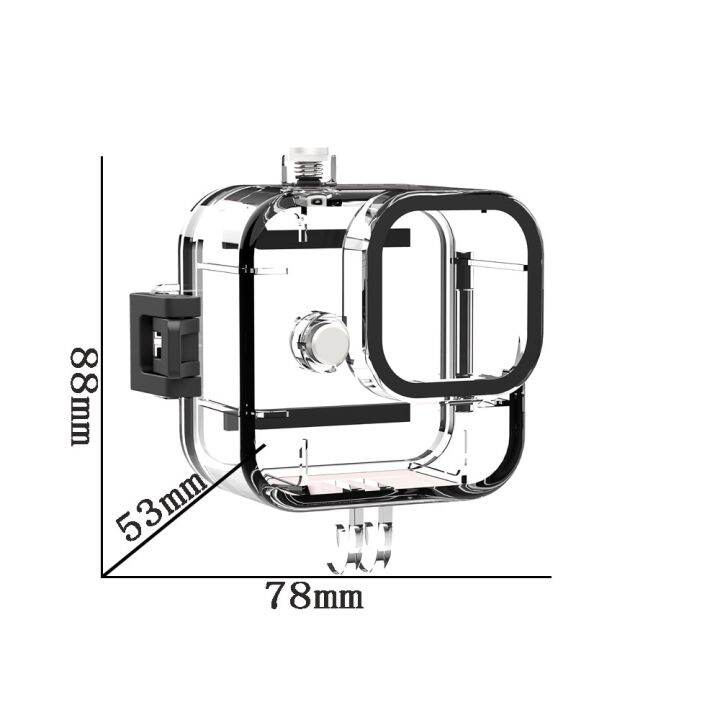 สำหรับ-gopro-hero-11ขนาดเล็กสีดำ45เมตรฝาครอบป้องกันดำน้ำซองกันน้ำอุปกรณ์เสริมสำหรับกล้องเพื่อการกีฬา