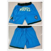 【2 Styles】Nba Minnersota Timberwolves Blue Pockets Basketball Shorts