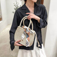 summer beach rattan bag handbag for woman bohemia fahion straw weaving handbag drawstring fashion basket bag female clutches