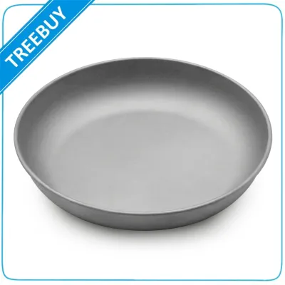 Lightweight Titanium Plate Dinner Fruit Plate Pan Food Container for Outdoor Camping Hiking Backpacking Picnic BBQ