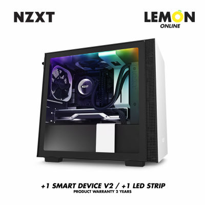 NZXT CASE H210i MATTE WHITE MINI-ITX WITH LIGHTING - 2Y