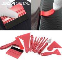 7/13pcs Car Vinyl Film Wrapping Tools Car Sticker Film Scraper Kit Auto Felt Squeegee Scraper Set Knife Decal Plaste Accessories